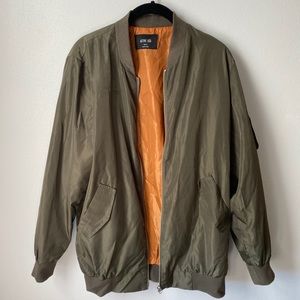 Green Bomber Jacket - Size S
